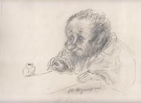 Рисунок «Проба пера. Акакий Акакиевич»