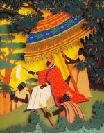 Иллюстрации Дэвида Вишневски из книги «Sundiata: Lion King of Mali» (1992)
